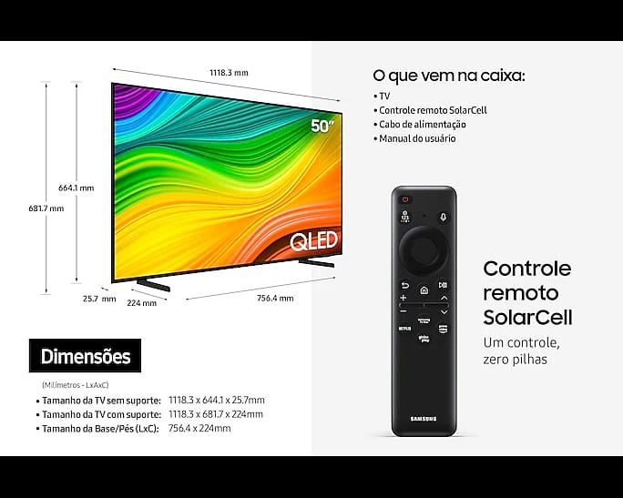 Smart TV 50" QLED 4K 50Q60D 2024